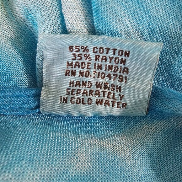 Vintage Advance Apparels Tie Dye Embroider Stitch Assymetrical Hem Dress OSFM - Picture 9 of 9